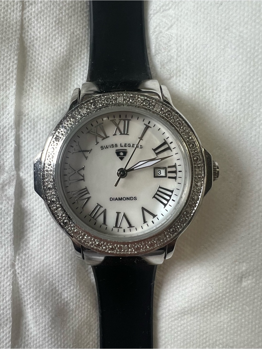 Swiss Legend Women’s Diamond Accent Silver Watch